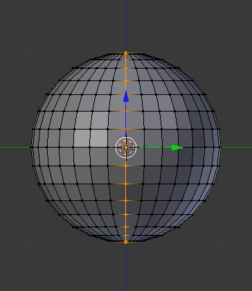 Middle Loop of Sphere Selected in Editmode.png