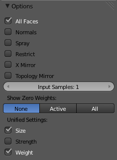 Weight Paint Options