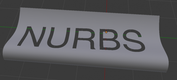 NURBS text cut into surface