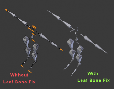 Automatic Bone Orientation（ボーン方向の自動整列）による修正